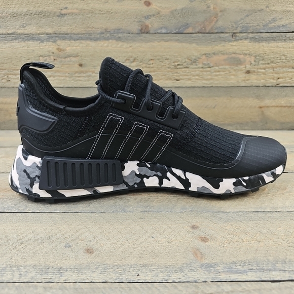 adidas Originals NMD_R1 Men's Shoes Black White Camo - Picture 8 of 13